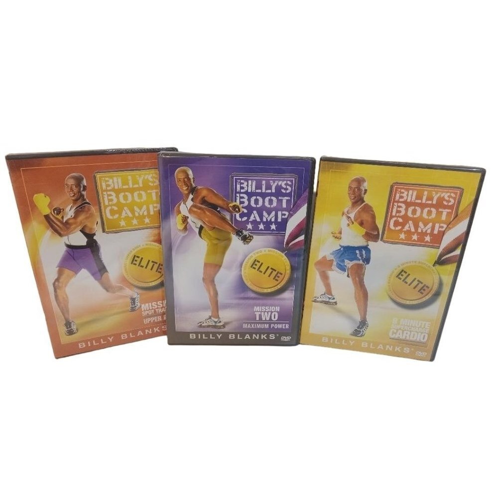 Billy Blanks DVDs Boot Camp Elite 8 Minute Super Charge Cardio Mission 1 And 2